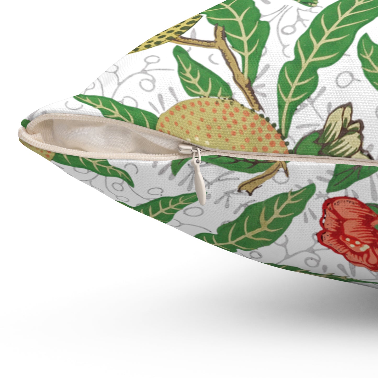 Lemon Verbena Printed Square Pillow Cover with Insert -  Multiple Sizes (14"x14", 16"x16", 18"x18", 20"x20"), Includes insert and zipper closure