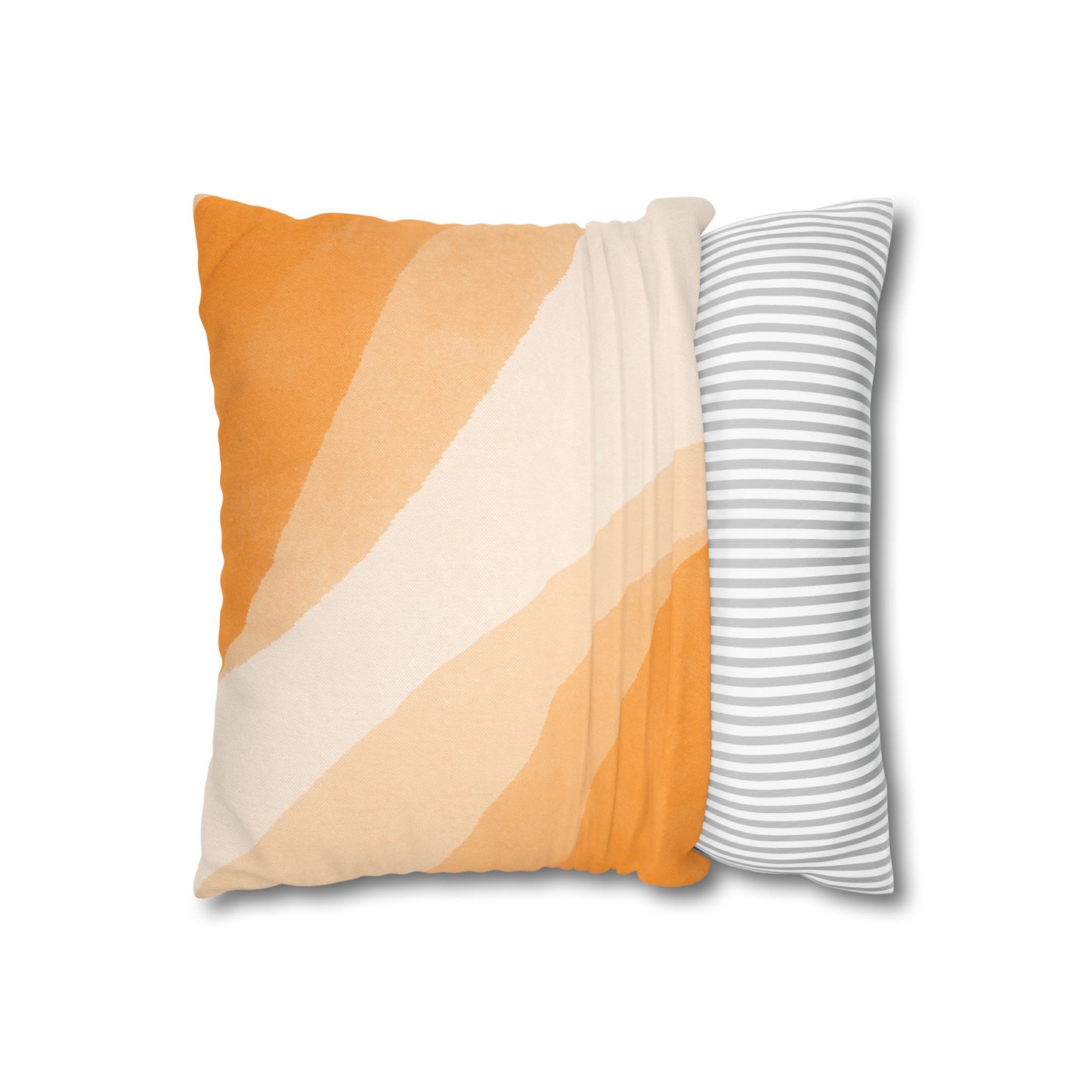 Orange Creamsicle Printed Square Pillow Cover (no insert) -  Multiple Sizes (14"x14", 16"x16", 18"x18", 20"x20"), Includes zipper closure
