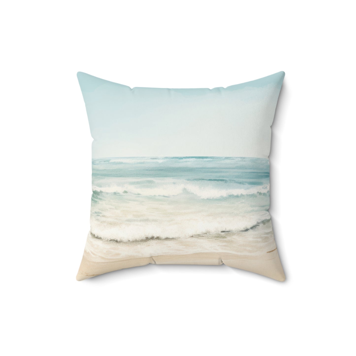 Ocean Breeze Printed Square Pillow Cover with Insert -  Multiple Sizes (14"x14", 16"x16", 18"x18", 20"x20"), Includes insert and zipper closure