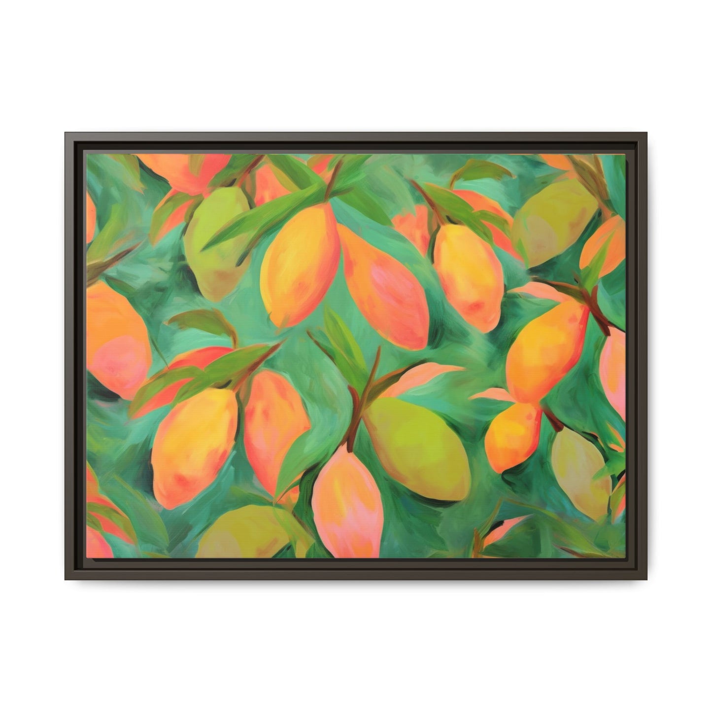 Mangoes Framed Matte Canvas Art - Multiple Frame Color &  Size Options