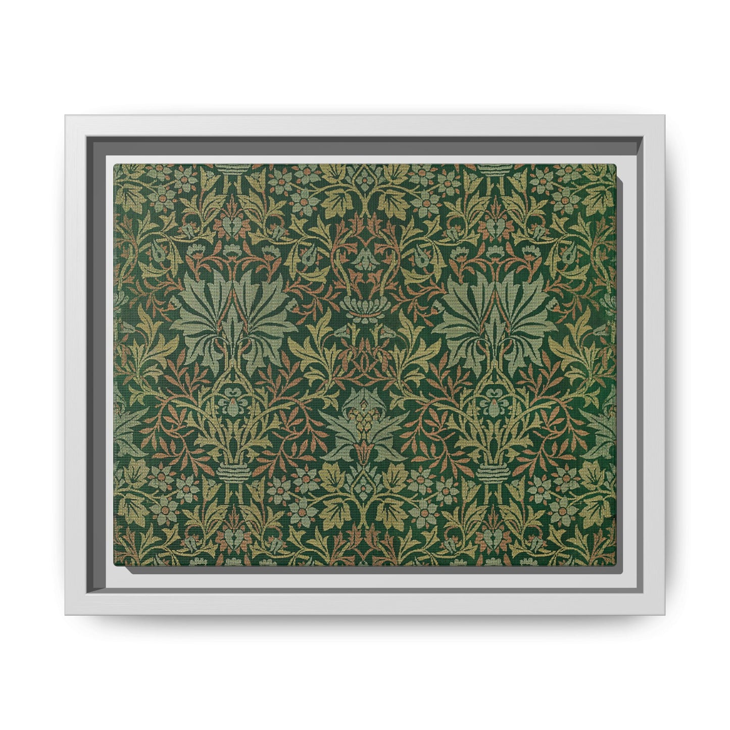 Flower Garden Framed Matte Canvas Art - Multiple Frame Colors & Size Options
