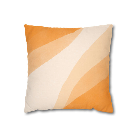 Orange Creamsicle Printed Square Pillow Cover (no insert) -  Multiple Sizes (14"x14", 16"x16", 18"x18", 20"x20"), Includes zipper closure