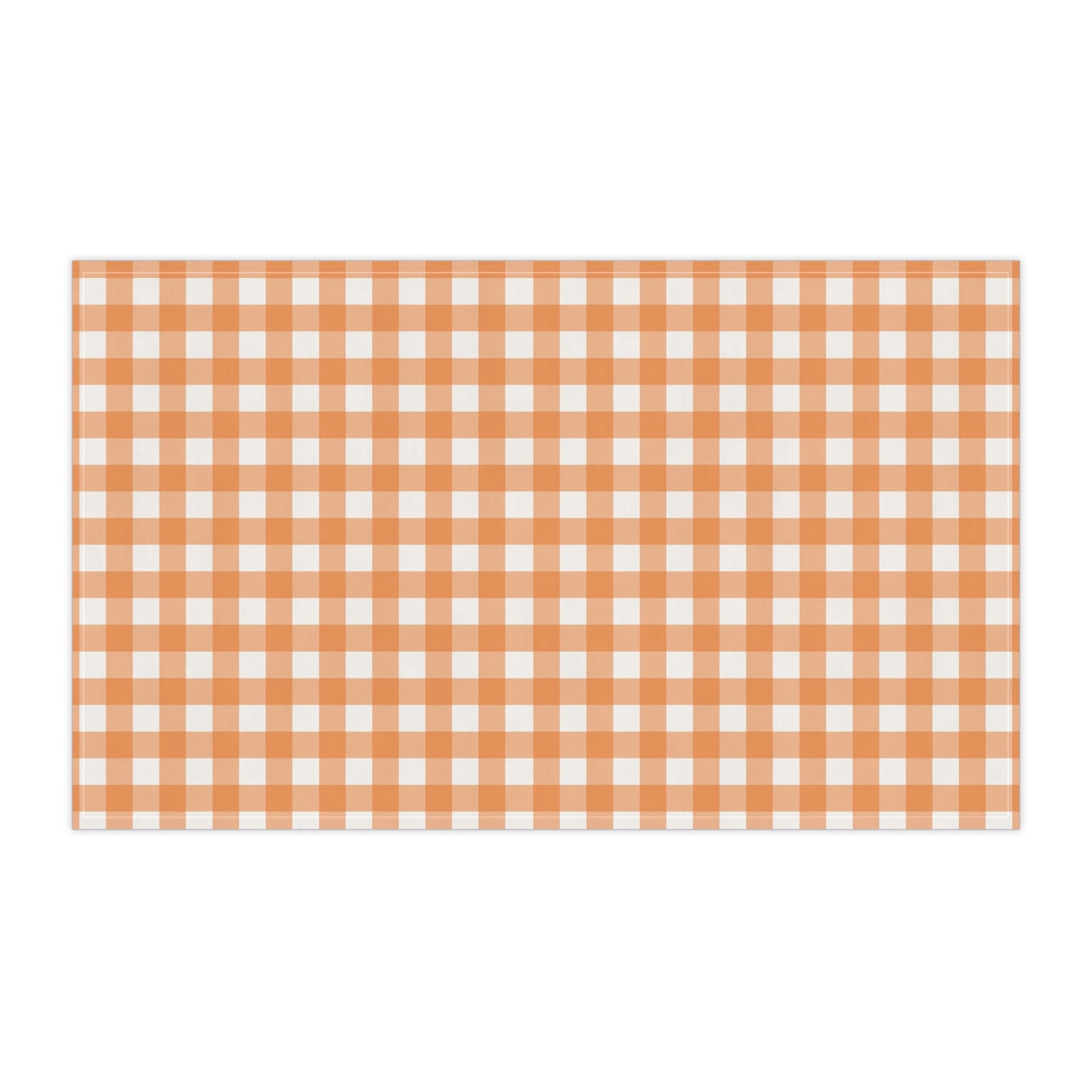 Orange Gingham Tea Towels 18" x 30", 100% Cotton Twill Kitchen Towel- Fall Autumn Kitchen Towels, Cotton Orange Gingham Checked Kitchen Towels, Thanksgiving Tea Towel, Gift for Housewarming, Halloween Kitchen Towel - Priced per towel