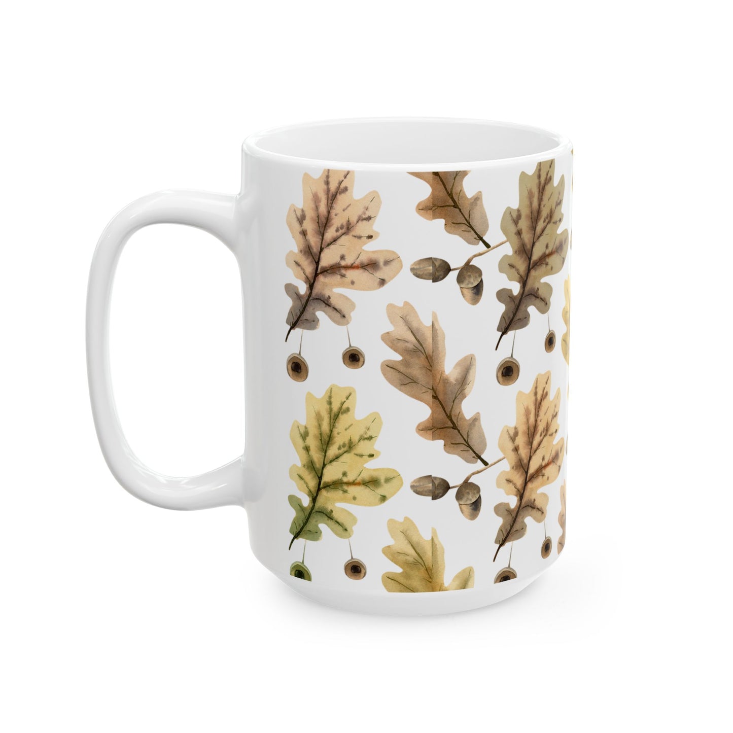 Oak Leaves Ceramic Mug - 11 oz. & 15 oz. options