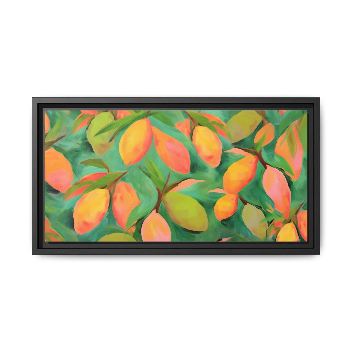 Mangoes Framed Matte Canvas Art - Multiple Frame Color &  Size Options