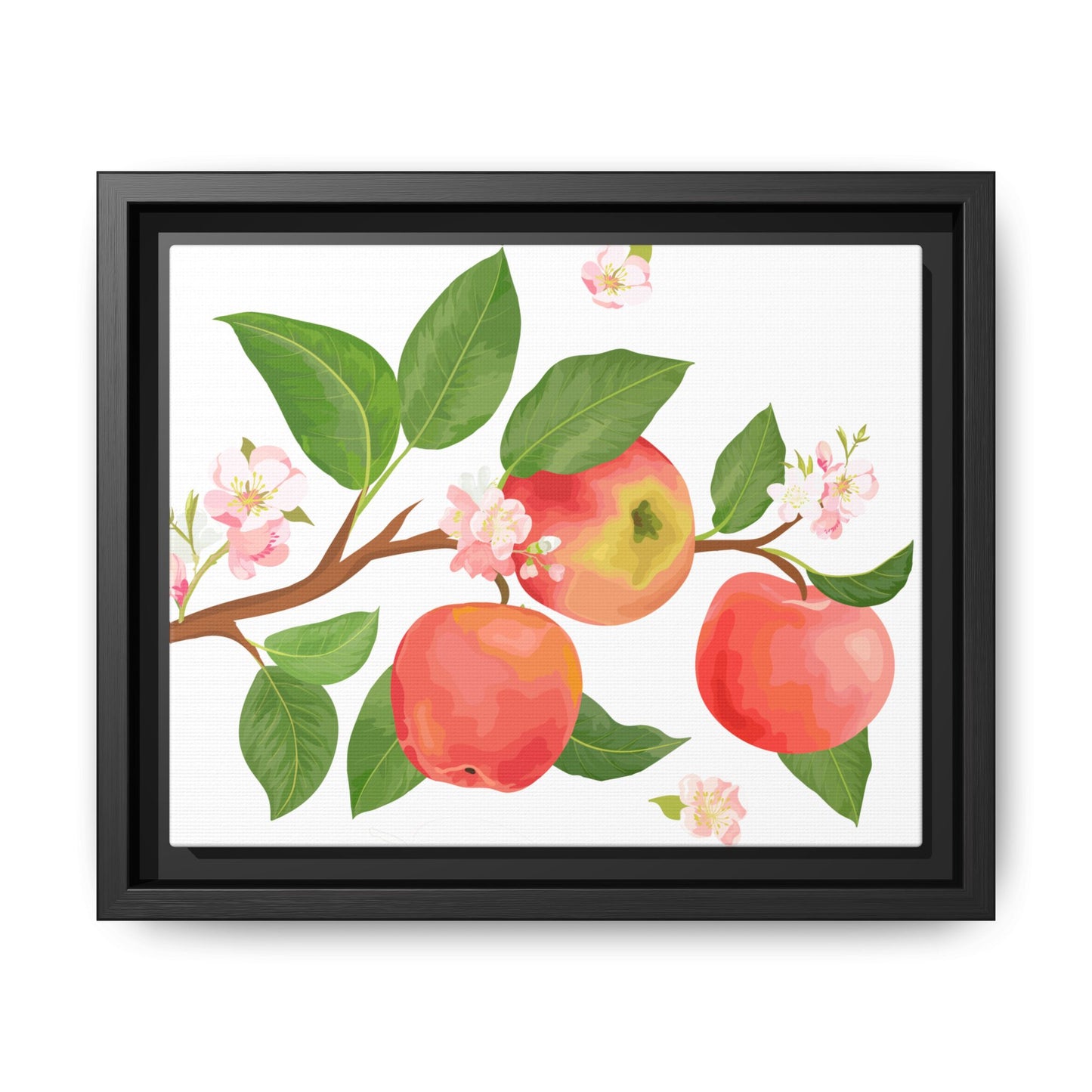 Apple Harvest Framed Matte Canvas Art - Multiple Frame Colors & Size Options
