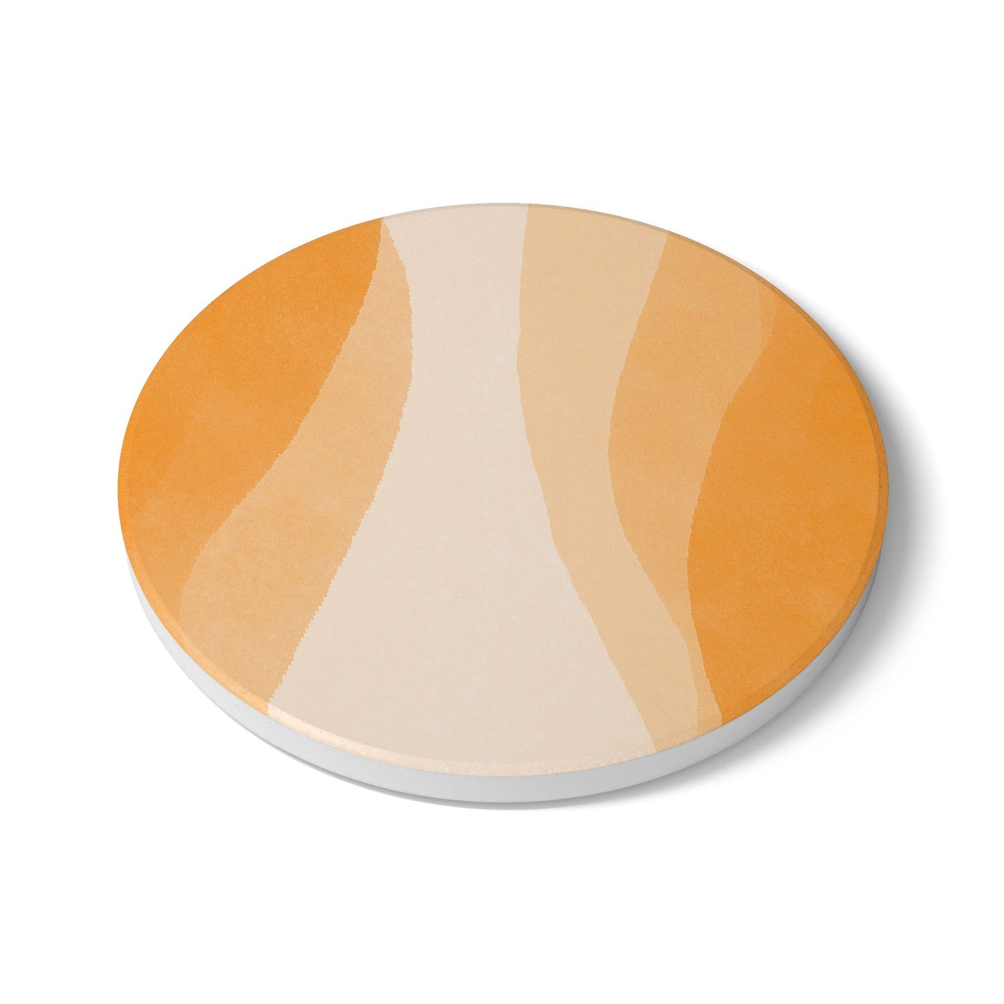 Orange Creamsicle - Ceramic Tile Coaster, Cork Backed - Round or Square Size Choices,  Perfect for Modern Home Decor & Gifts - Priced per coaster