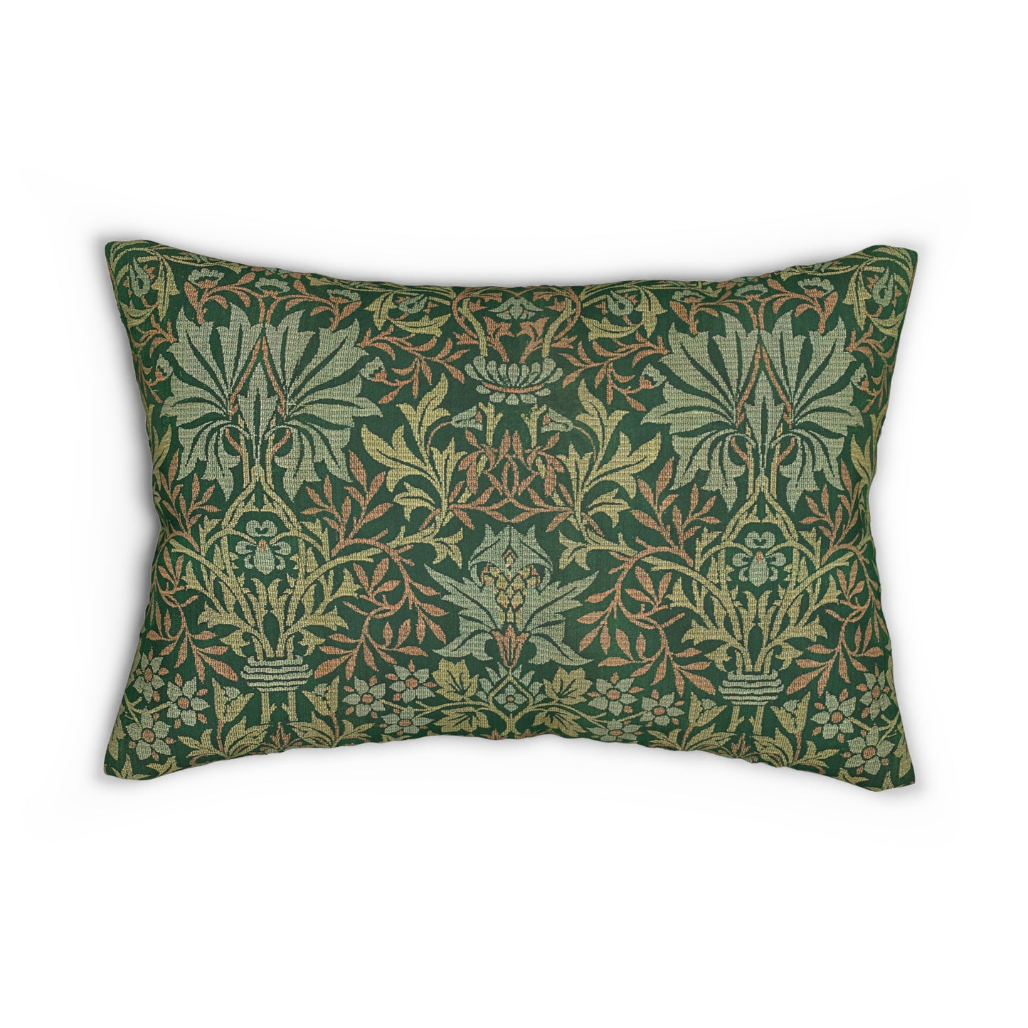 Flower Garden Printed  Lumbar Pillow with Insert (20" x 14") - Includes insert and zipper closure