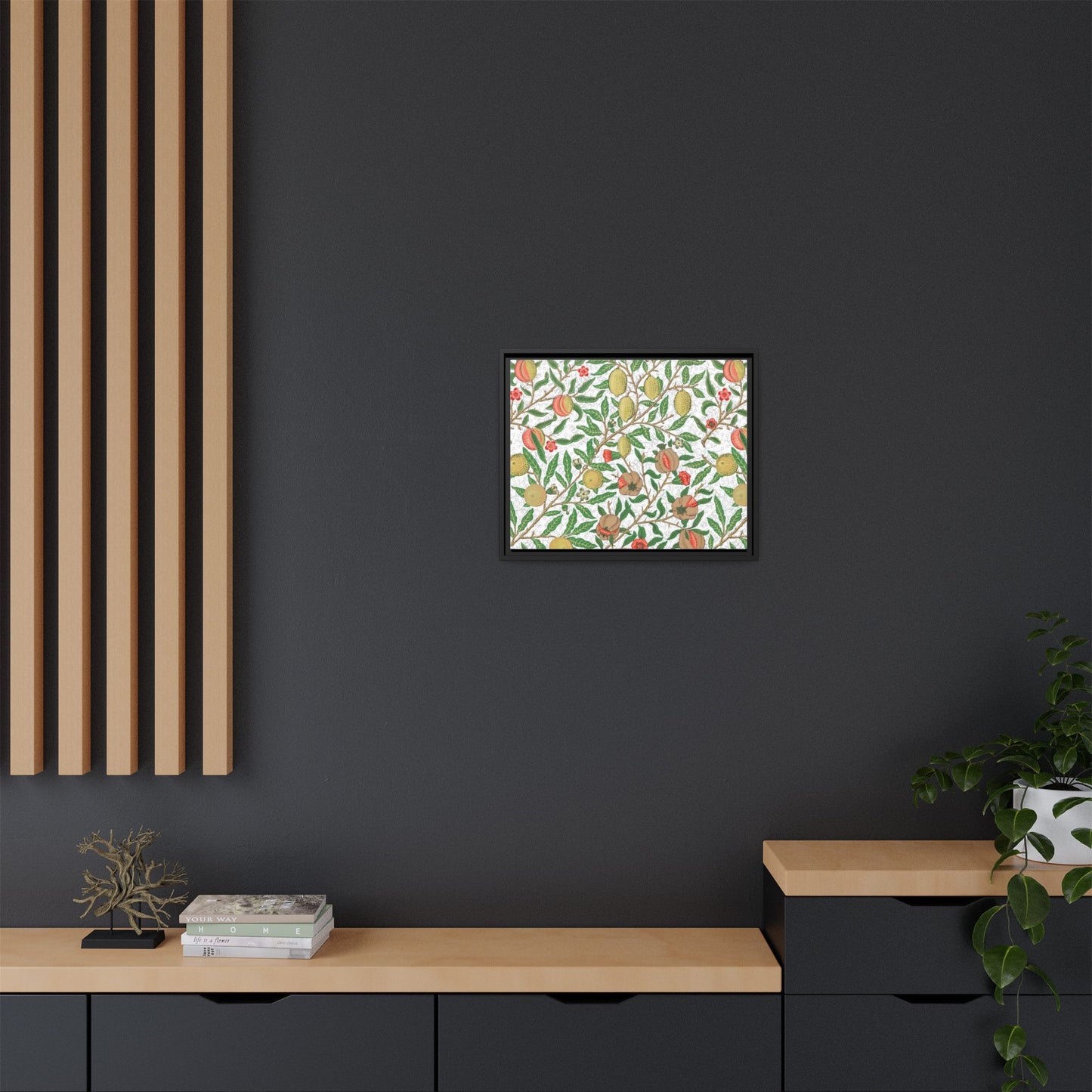 Lemon Verbena Framed Matte Canvas Art - Multiple Frame Colors & Size Options