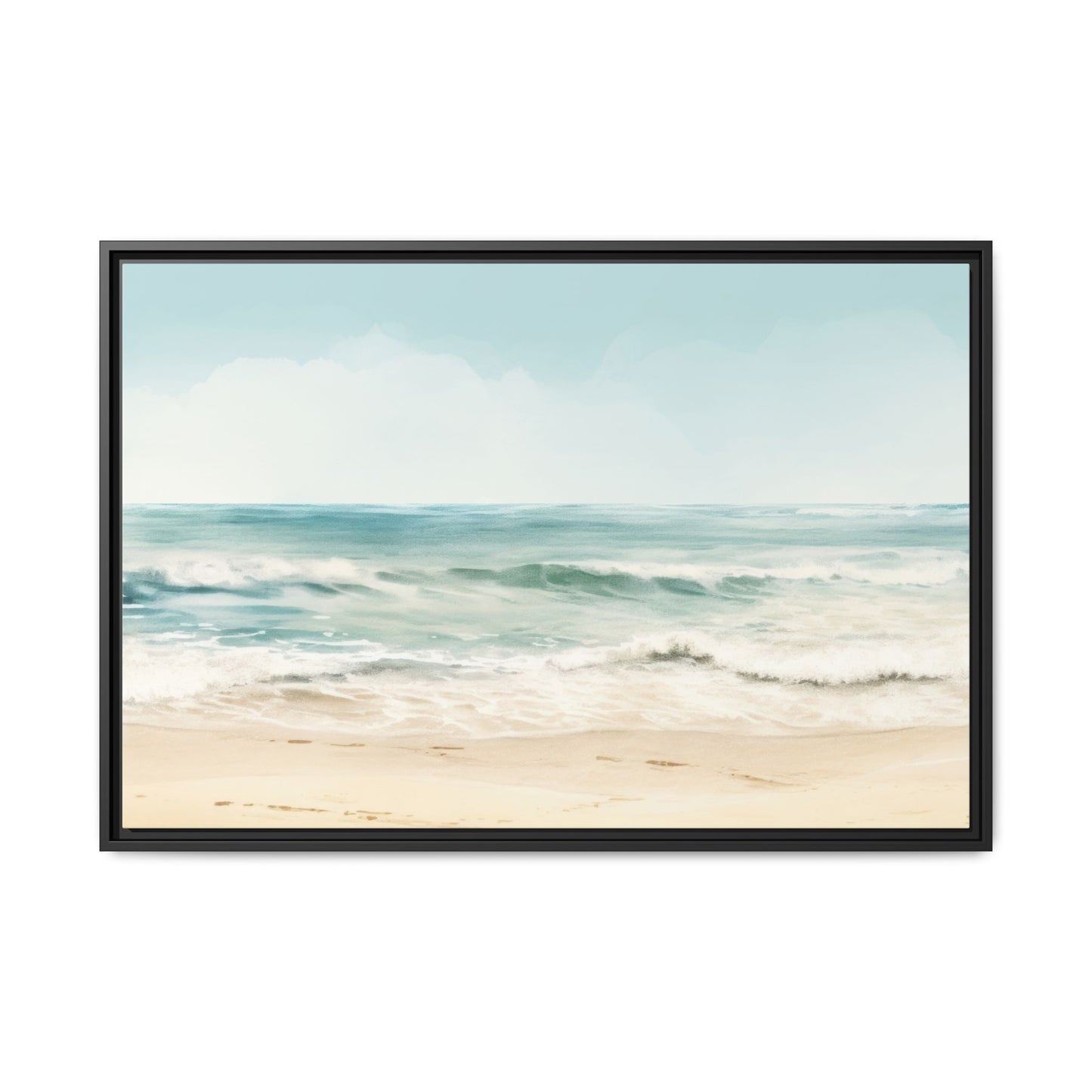Ocean Breeze Framed Matte Canvas Art - Multiple Frame Color &  Size Options