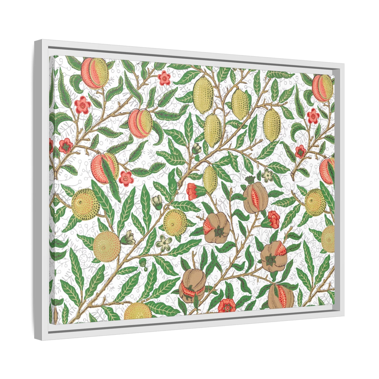 Lemon Verbena Framed Matte Canvas Art - Multiple Frame Colors & Size Options