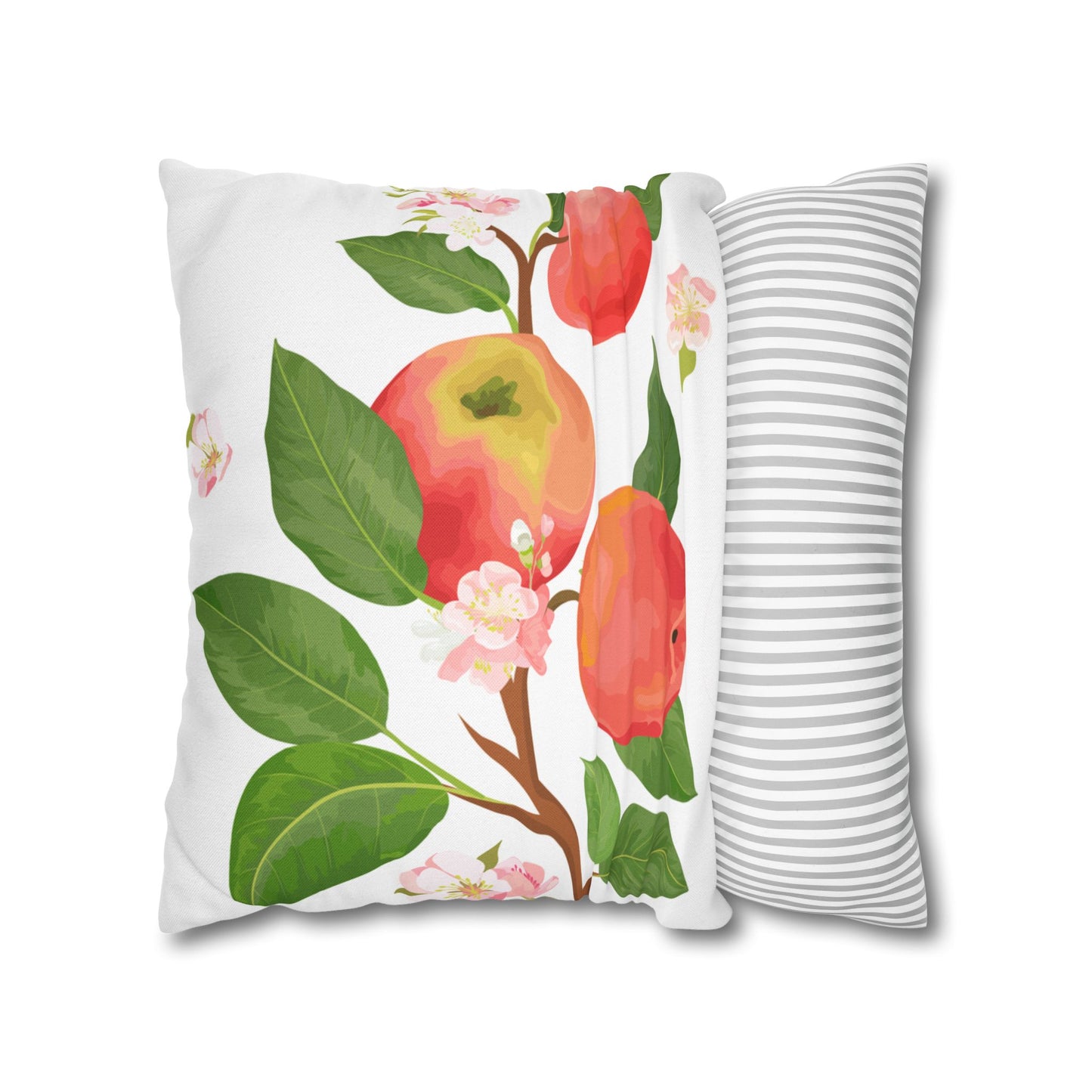 Apple Harvest Printed Square Pillow Cover (no insert) -  Multiple Sizes (14"x14", 16"x16", 18"x18", 20"x20"), Includes zipper closure