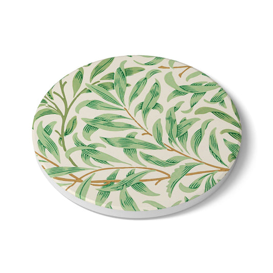 Willow Boughs - Ceramic Tile Coaster, Cork Backed - Round or Square Size Choices, Perfect for Home Decor & Gifts - Priced per coaster