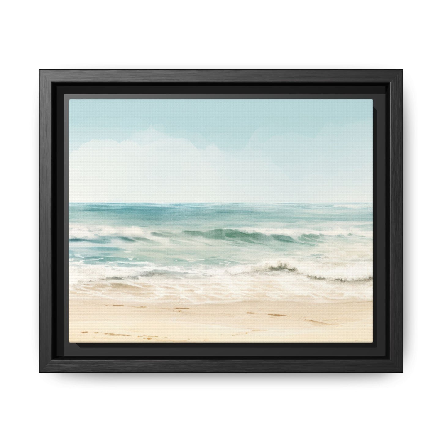 Ocean Breeze Framed Matte Canvas Art - Multiple Frame Color &  Size Options