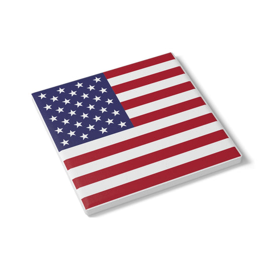 American Flag - Ceramic Tile Coaster, Patriotic Home Decor, Drink Coasters for Independence Day, Gift for Patriots, American Flag Coaster - Priced per coaster