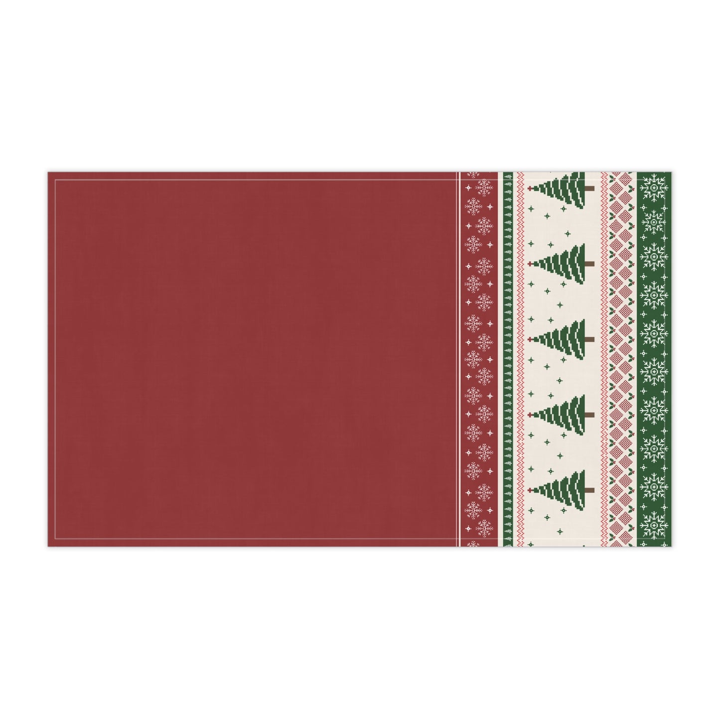 Christmas Trees Red Tea Towel - 18" x 30", 100% Cotton Twill - Christmas Kitchen Towels, Cotton Holiday Kitchen Towels, Christmas Tea Towel, Gift for Christmas - Priced per towel