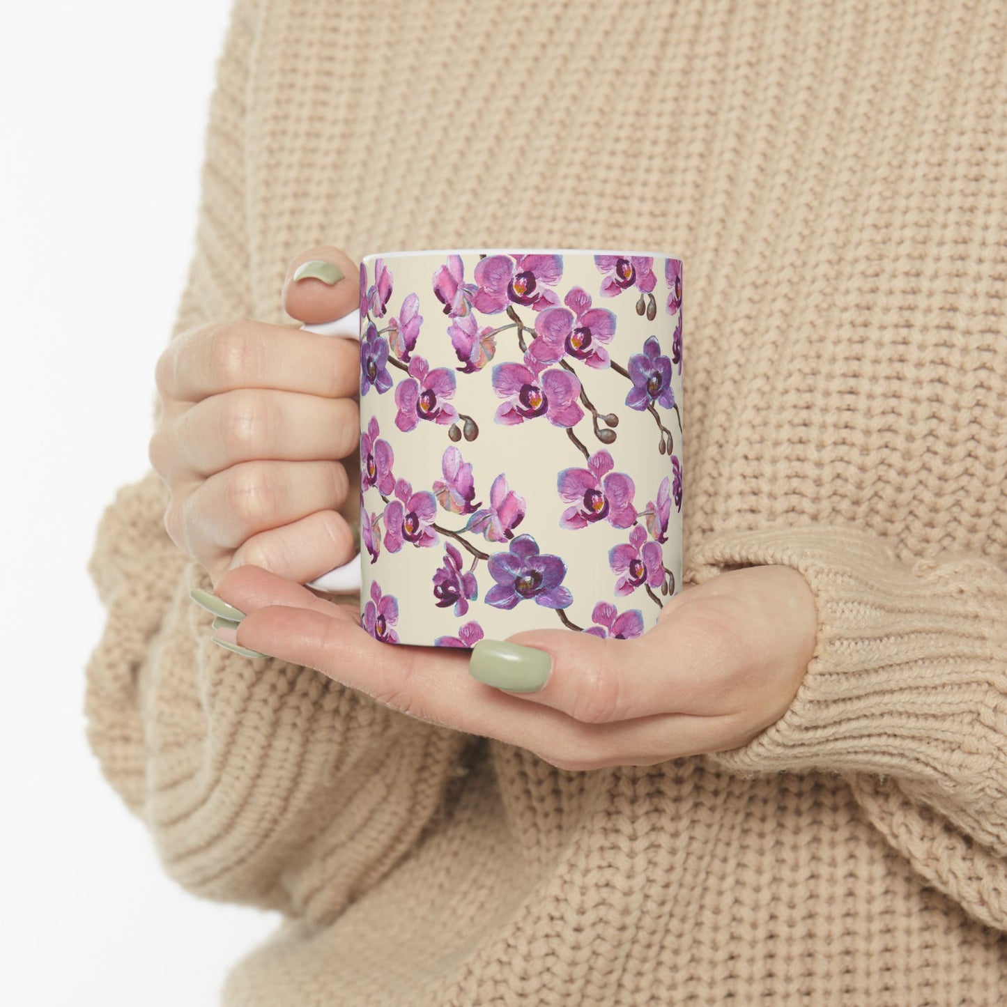 Vanilla Orchid Ceramic Mug - 11 oz. & 15 oz. options