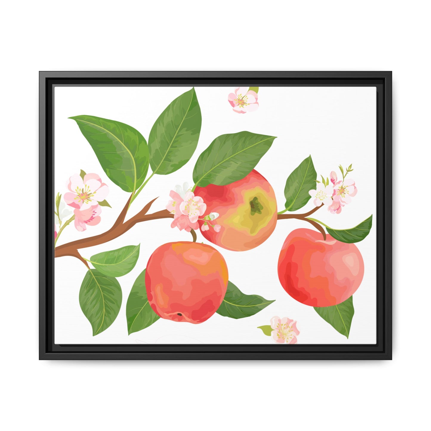 Apple Harvest Framed Matte Canvas Art - Multiple Frame Colors & Size Options