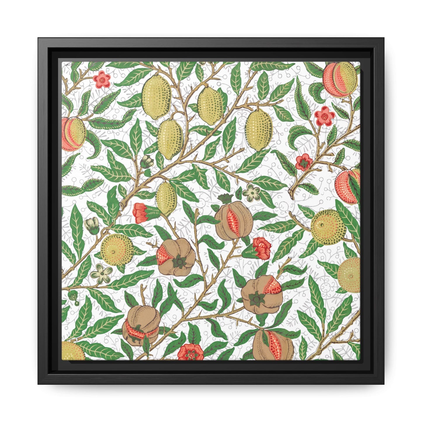 Lemon Verbena Framed Matte Canvas Art - Multiple Frame Colors & Size Options