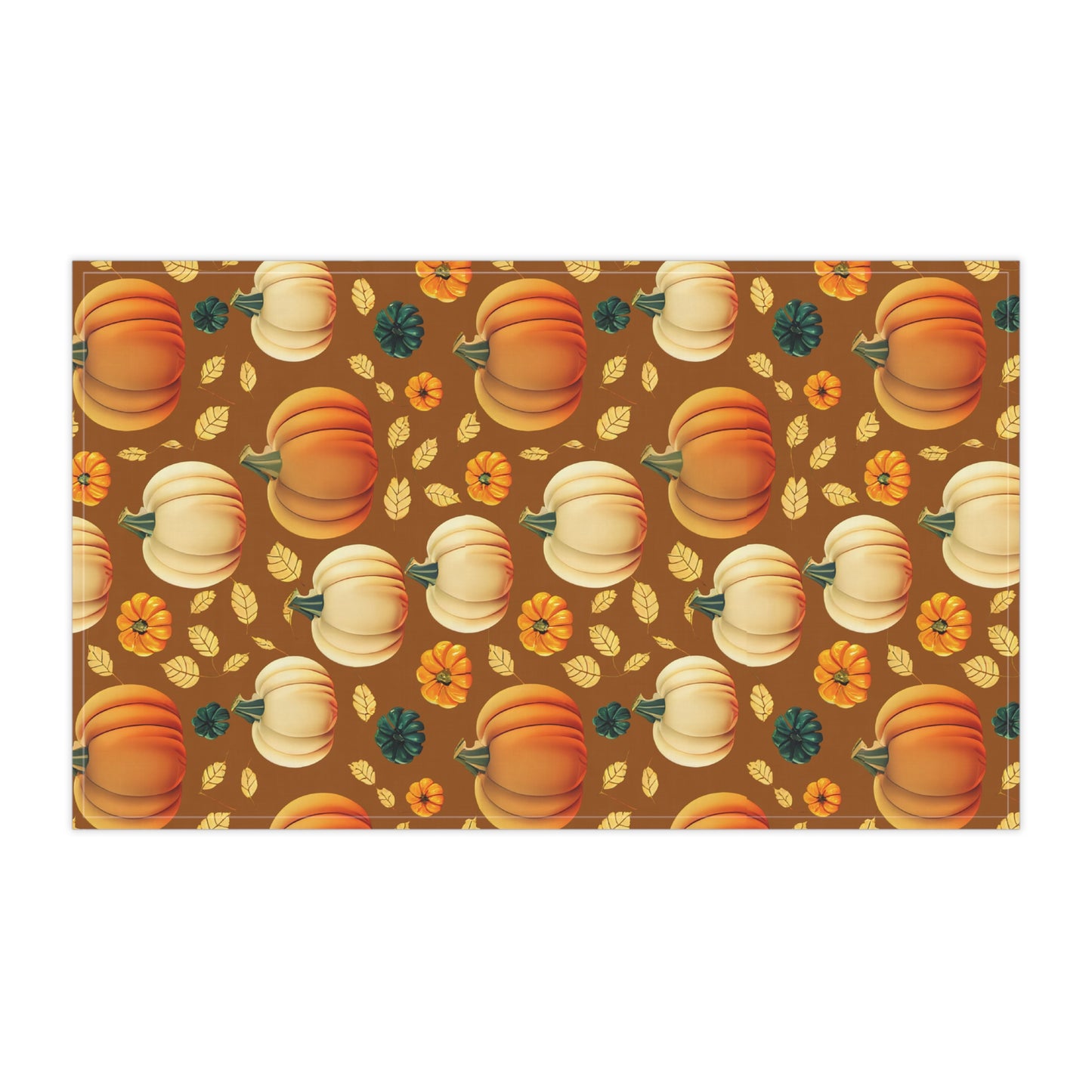 Fall Pumpkins Tea Towels - 18" x 30", 100% Cotton Twill - Fall Autumn Kitchen Towels, Cotton Pumpkin Kitchen Towels, Thanksgiving Tea Towel, Gift for Housewarming, Halloween Kitchen Towel - Priced per towel