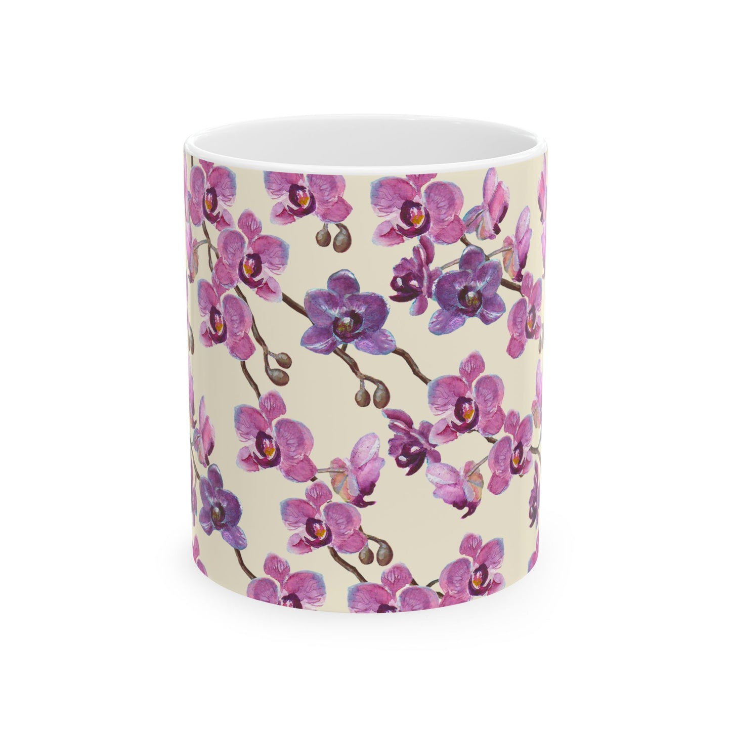 Vanilla Orchid Ceramic Mug - 11 oz. & 15 oz. options