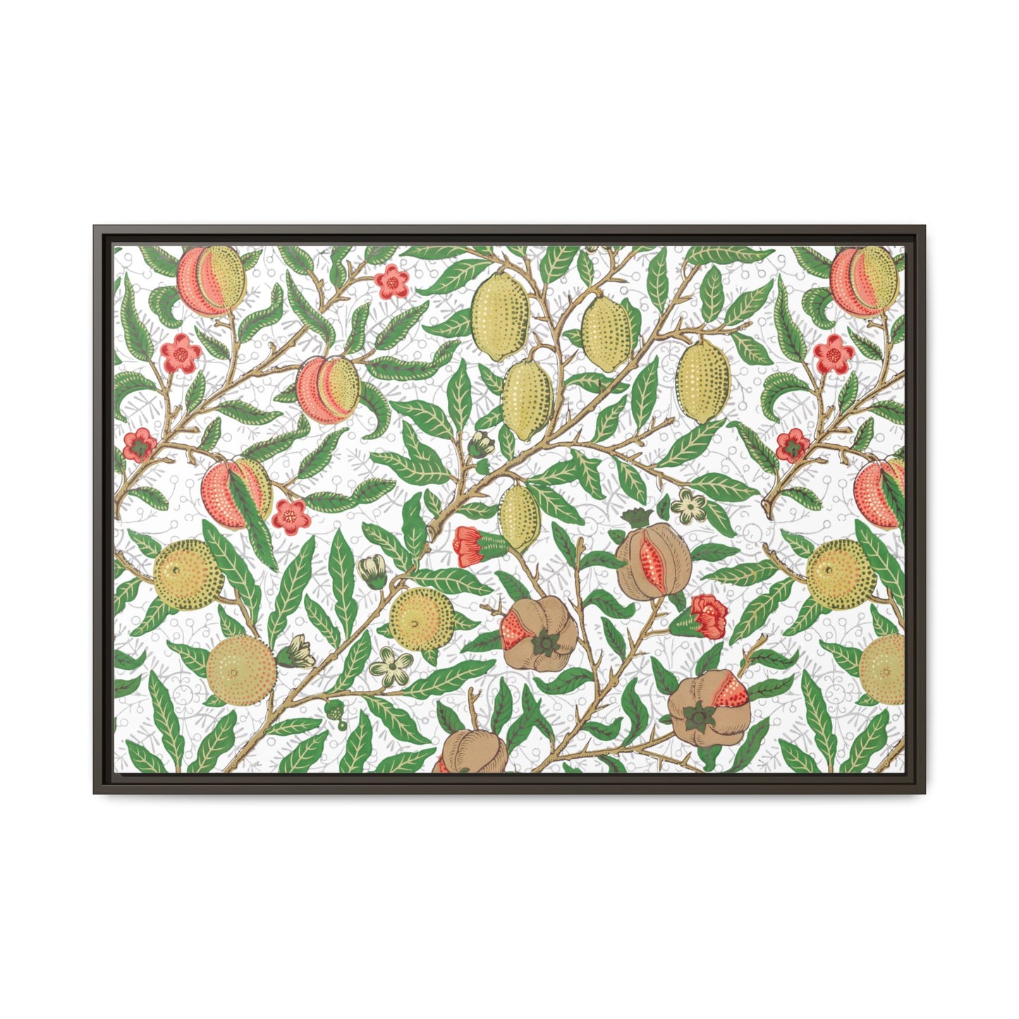 Lemon Verbena Framed Matte Canvas Art - Multiple Frame Colors & Size Options
