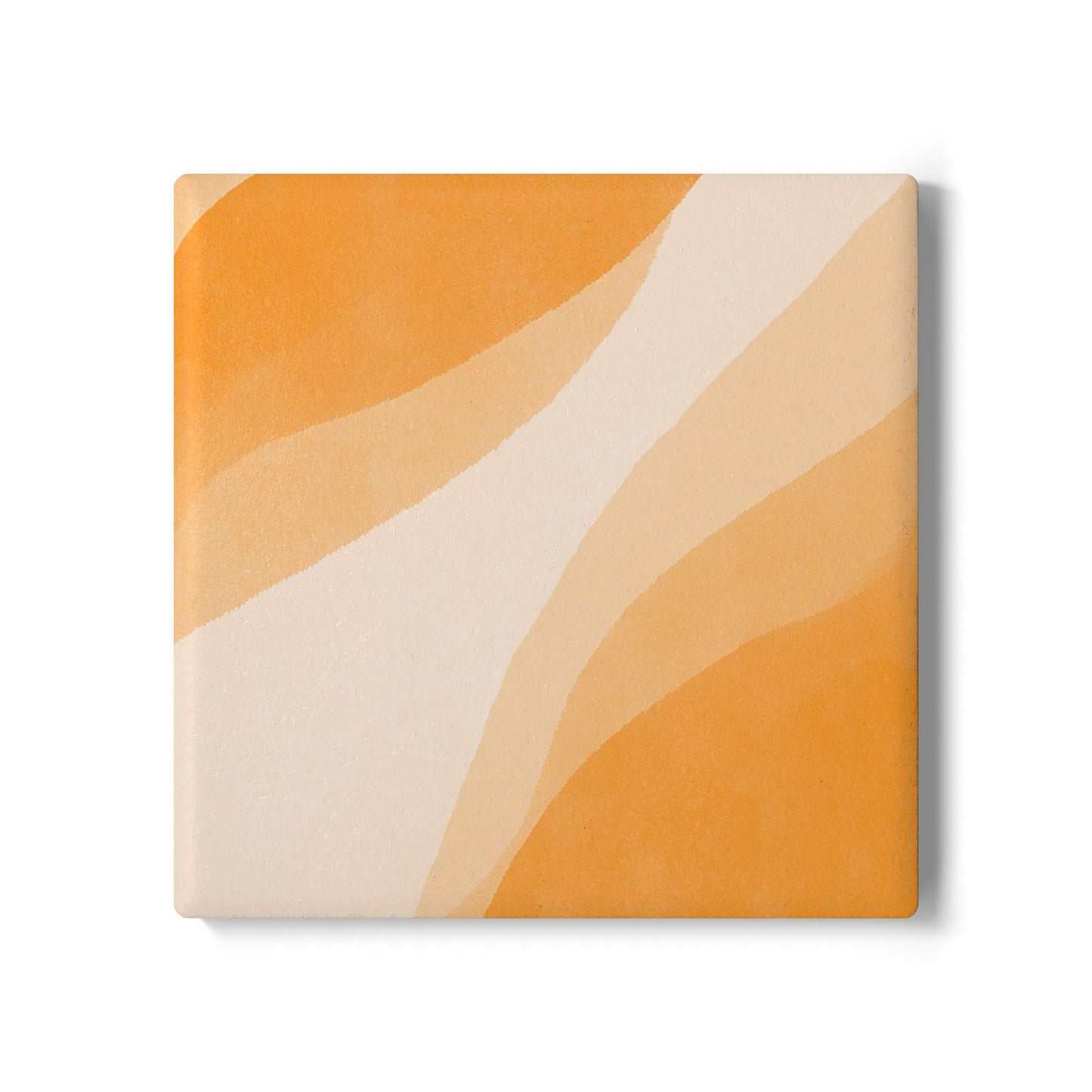 Orange Creamsicle - Ceramic Tile Coaster, Cork Backed - Round or Square Size Choices,  Perfect for Modern Home Decor & Gifts - Priced per coaster
