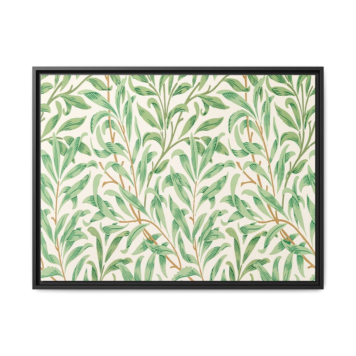 Willow Boughs Framed Matte Canvas Art - Multiple Frame Color &  Size Options