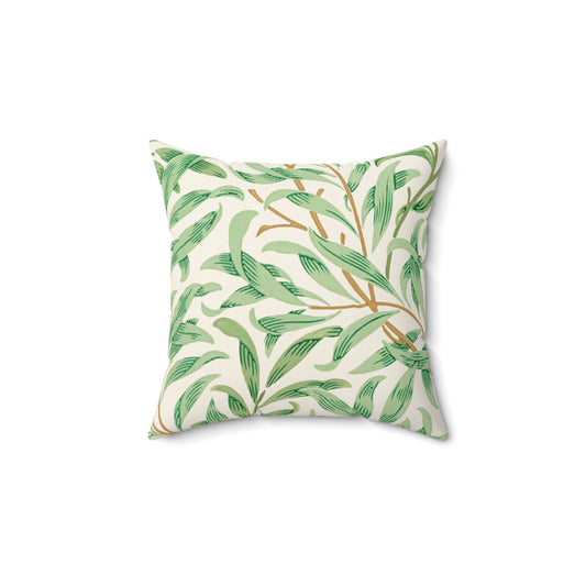 Willow Boughs Printed Square Pillow Cover with Insert -  Multiple Sizes (14"x14", 16"x16", 18"x18", 20"x20"), Includes insert and zipper closure