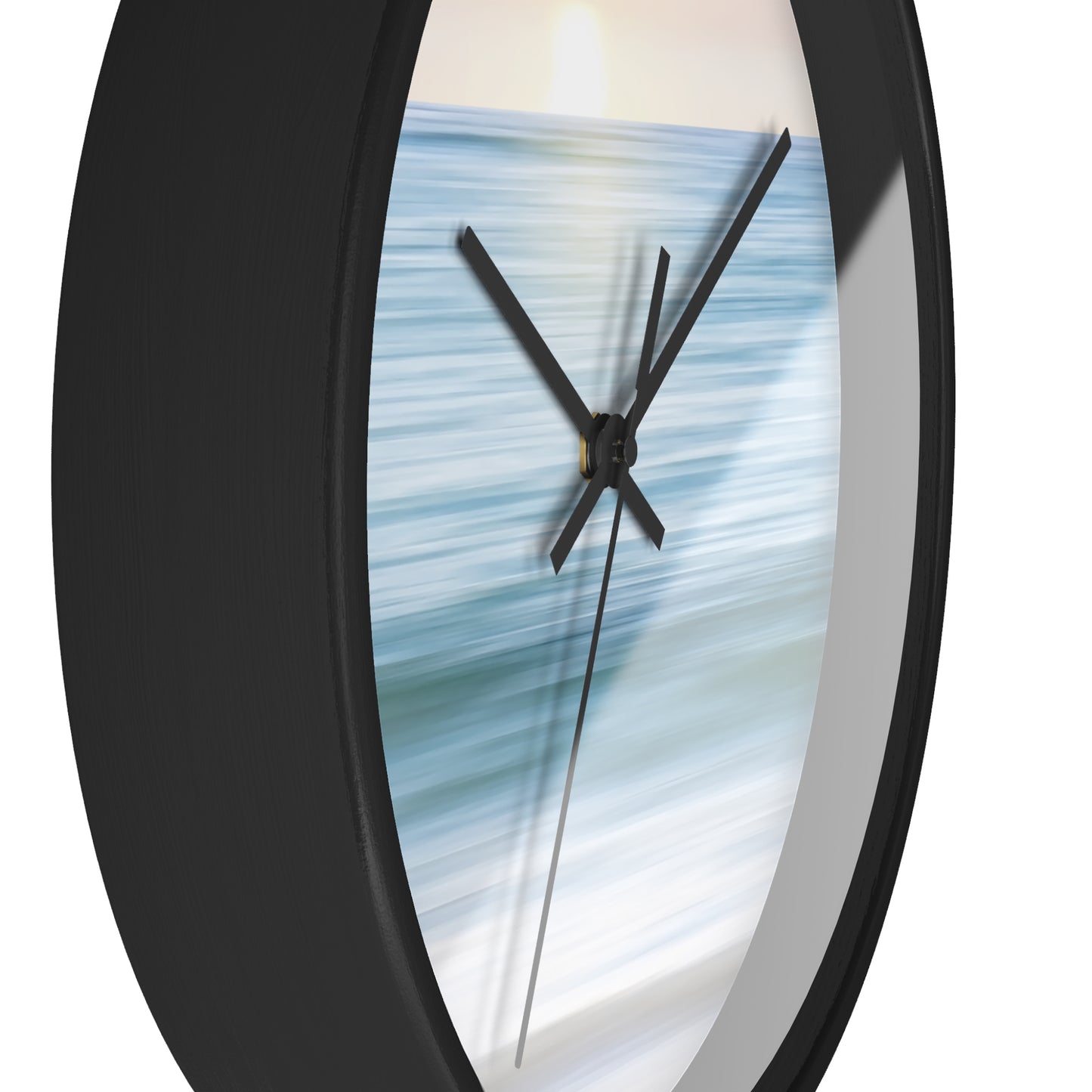 Coastal Cottage Sunset Wall Clock - Select from Black, White or Natural Wood Color