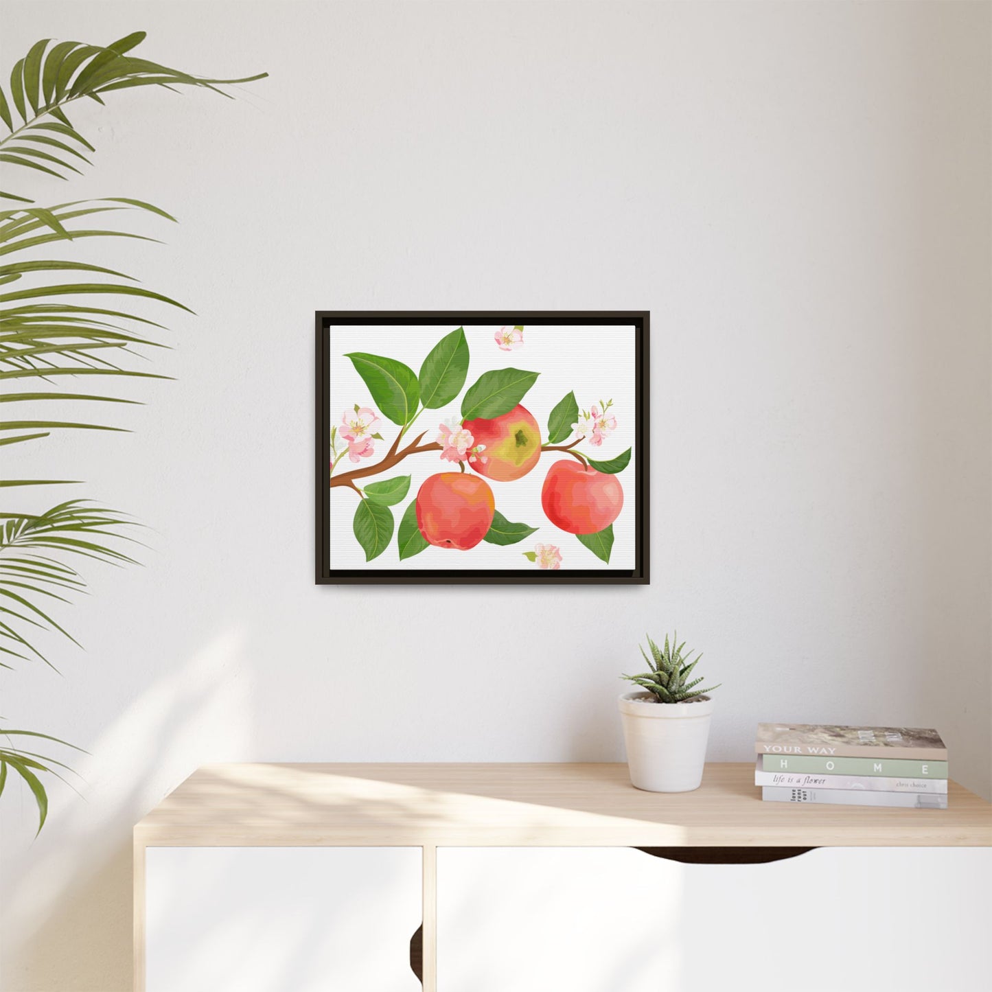 Apple Harvest Framed Matte Canvas Art - Multiple Frame Colors & Size Options