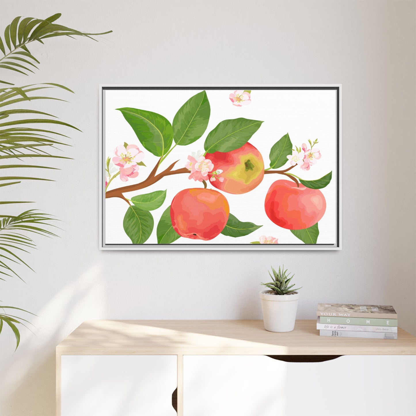Apple Harvest Framed Matte Canvas Art - Multiple Frame Colors & Size Options