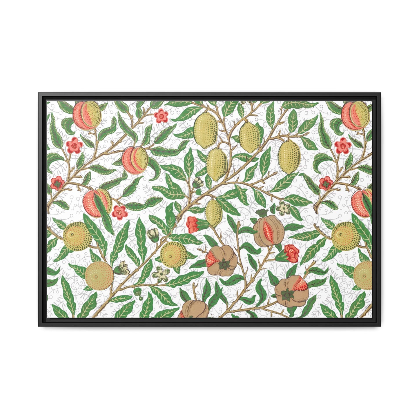 Lemon Verbena Framed Matte Canvas Art - Multiple Frame Colors & Size Options