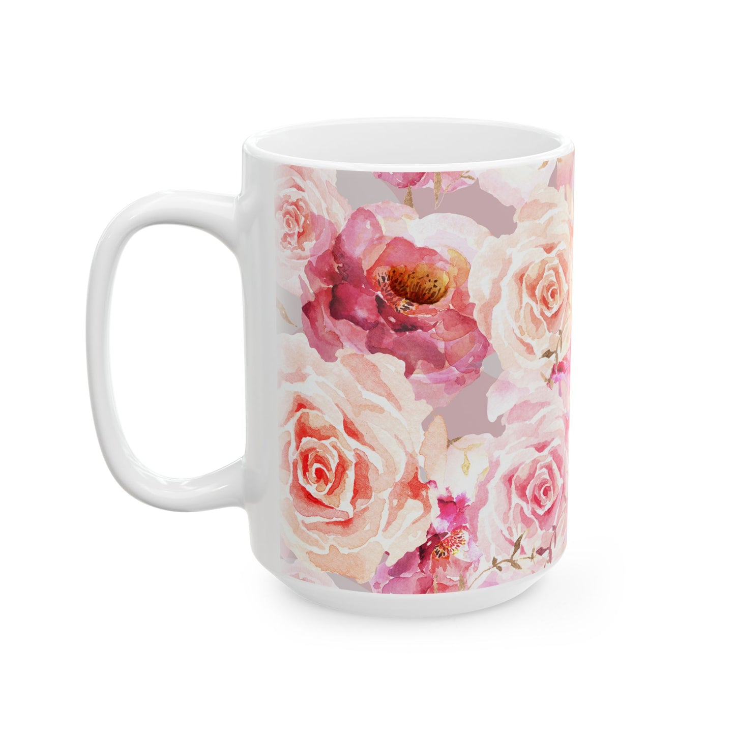 Bohemian Rose Ceramic Mug - 11 oz. & 15 oz. options