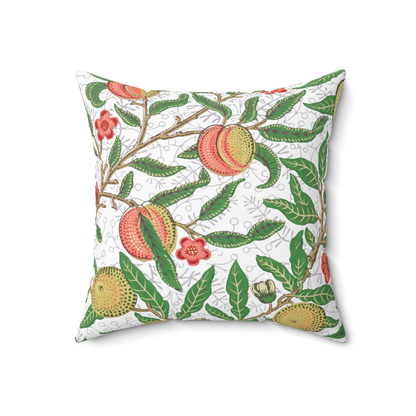 Lemon Verbena Printed Square Pillow Cover with Insert -  Multiple Sizes (14"x14", 16"x16", 18"x18", 20"x20"), Includes insert and zipper closure