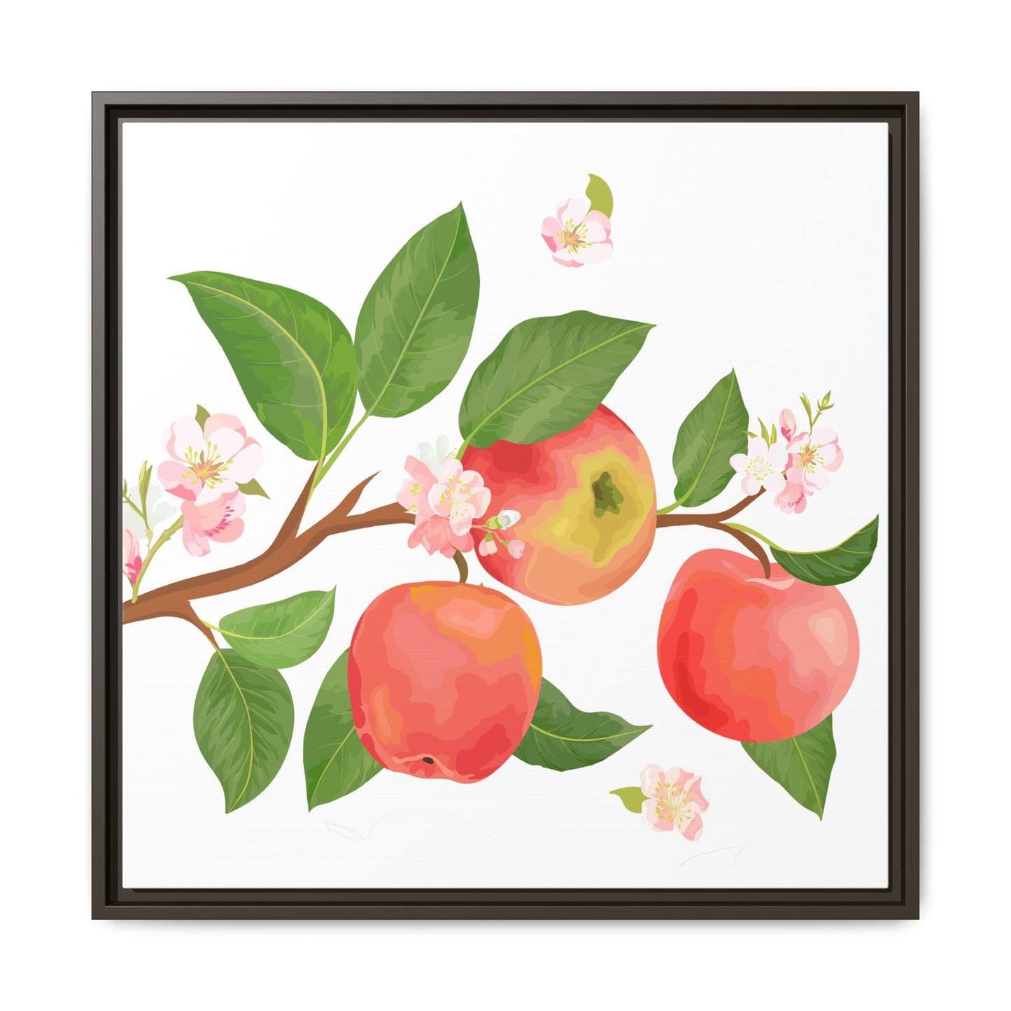 Apple Harvest Framed Matte Canvas Art - Multiple Frame Colors & Size Options