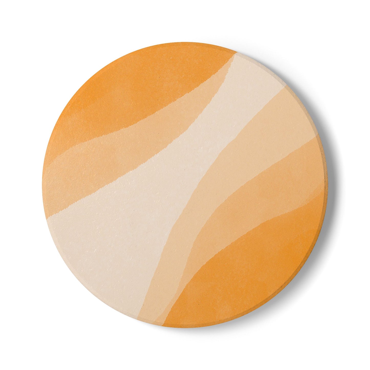 Orange Creamsicle - Ceramic Tile Coaster, Cork Backed - Round or Square Size Choices,  Perfect for Modern Home Decor & Gifts - Priced per coaster