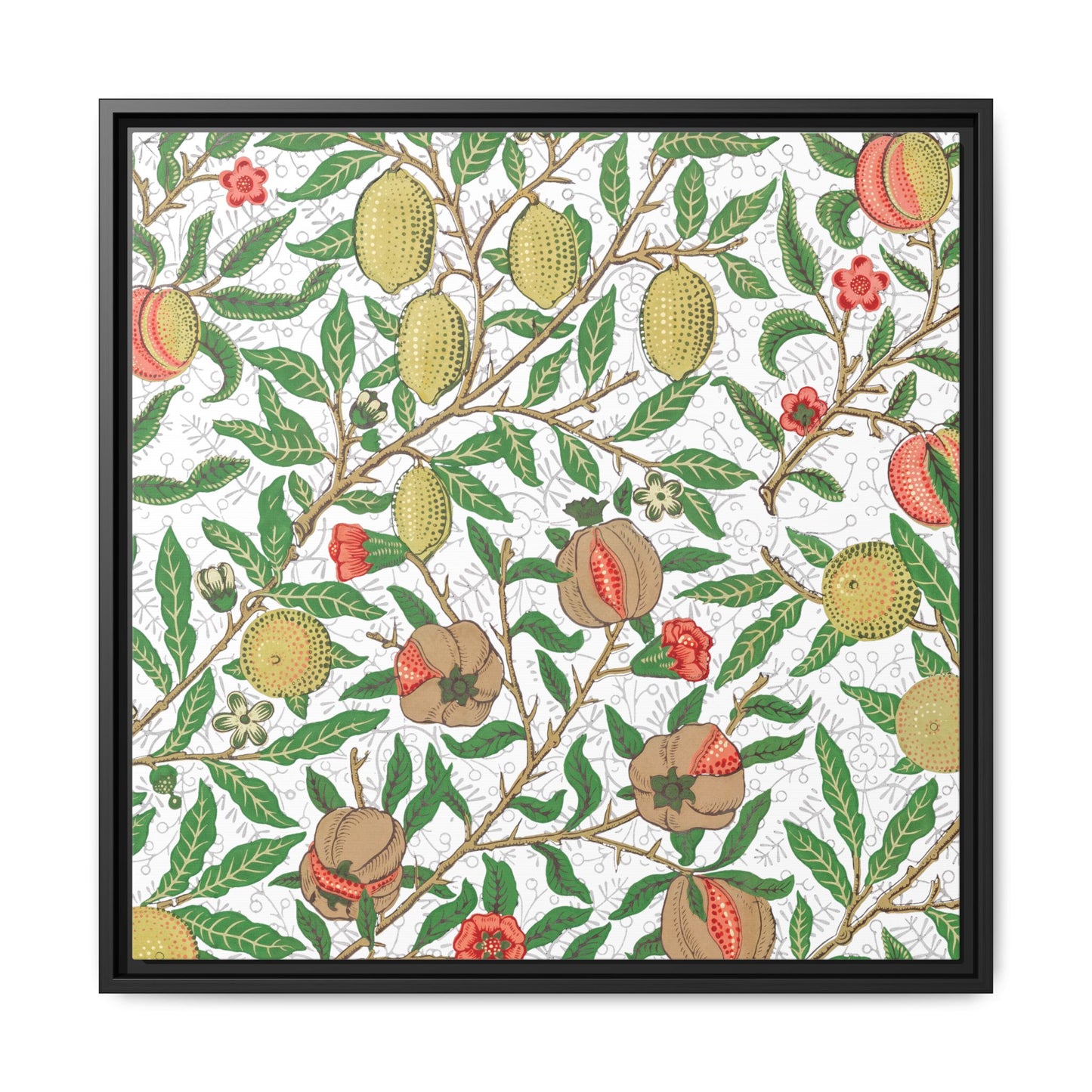Lemon Verbena Framed Matte Canvas Art - Multiple Frame Colors & Size Options