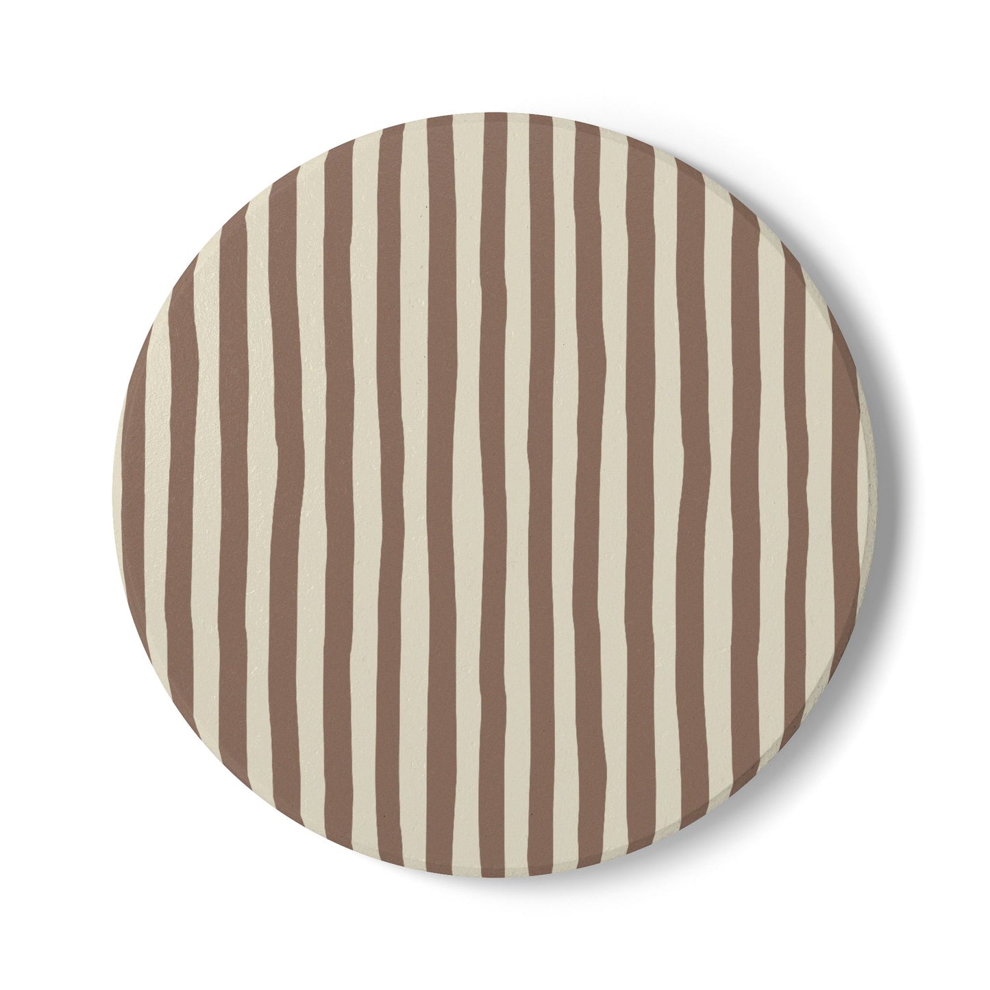 Striped Mocha Ceramic Tile Coaster Set, Round or Square Size Choices, Brown Striped Tile Coaster, Ceramic Tile Coaster, Farmhouse Style Coaster, Thanksgiving Coaster, Fall Table Decor, Brown Ceramic Tile Coaster. Priced per coaster
