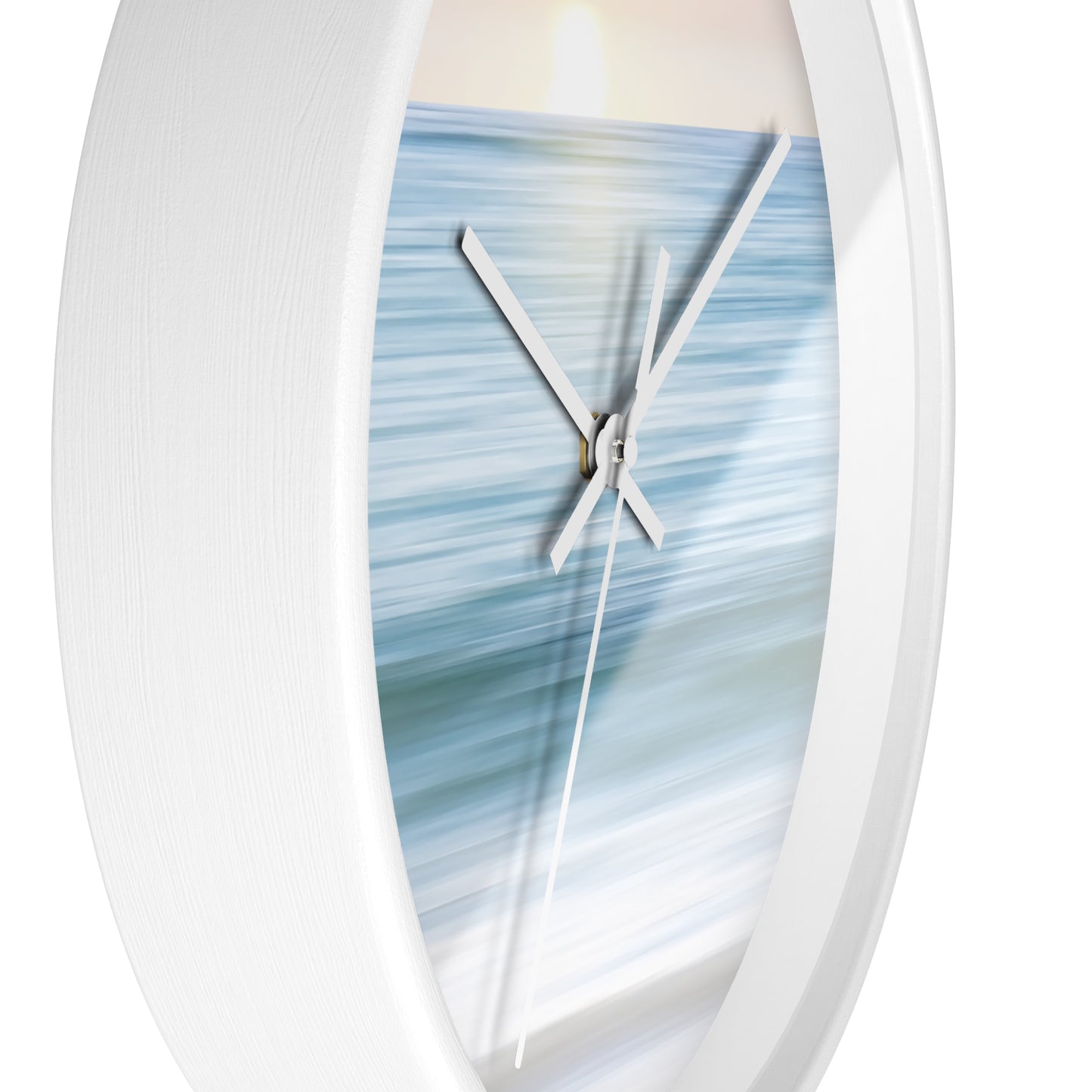 Coastal Cottage Sunset Wall Clock - Select from Black, White or Natural Wood Color