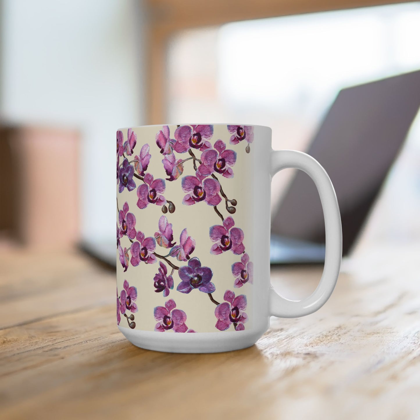 Vanilla Orchid Ceramic Mug - 11 oz. & 15 oz. options