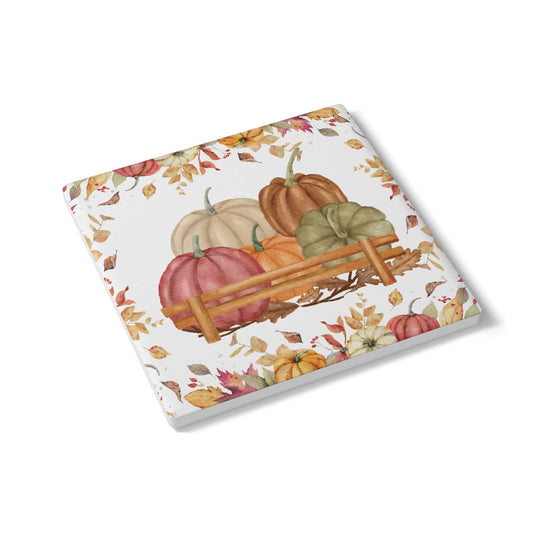 Pumpkins Ceramic Tile Coaster - Round or Square Size Choices - Fall Harvest Home Decor, Thanksgiving Table Decor, Fall Drink Coaster, Thanksgiving Coaster - Priced per coaster