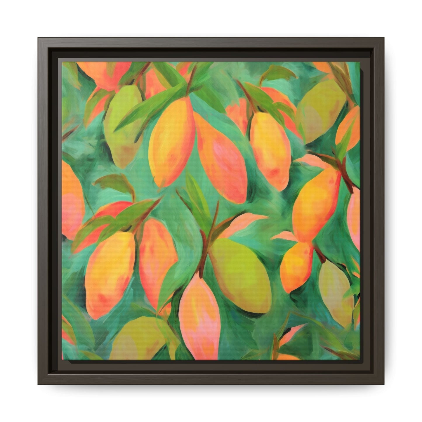 Mangoes Framed Matte Canvas Art - Multiple Frame Color &  Size Options