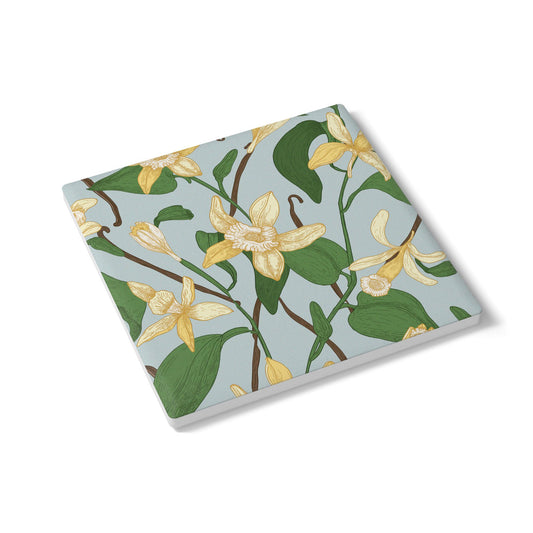 Vanilla Bean - Ceramic Tile Coaster, Cork Backed - Round or Square Size Choices,  Perfect for Home Decor & Gifts - Priced per coaster