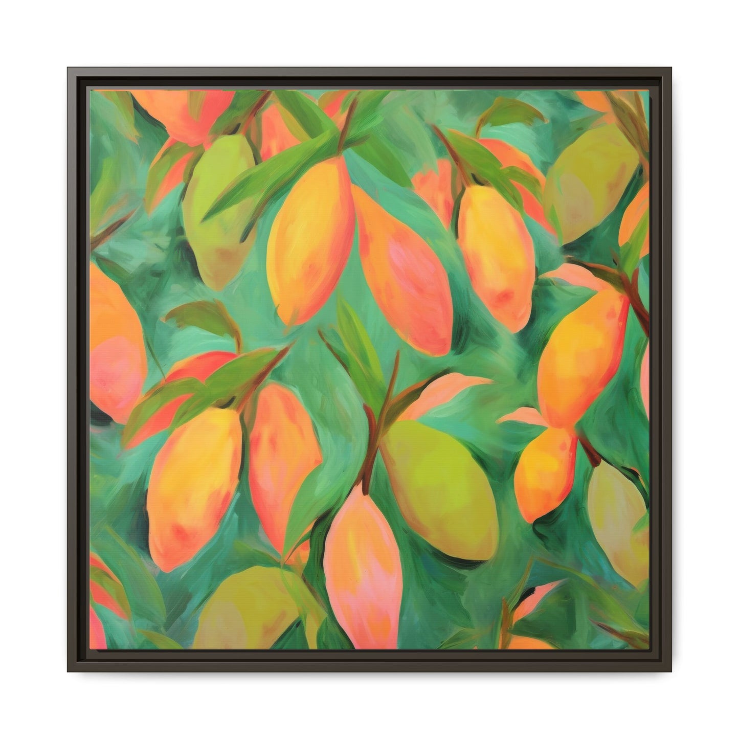 Mangoes Framed Matte Canvas Art - Multiple Frame Color &  Size Options