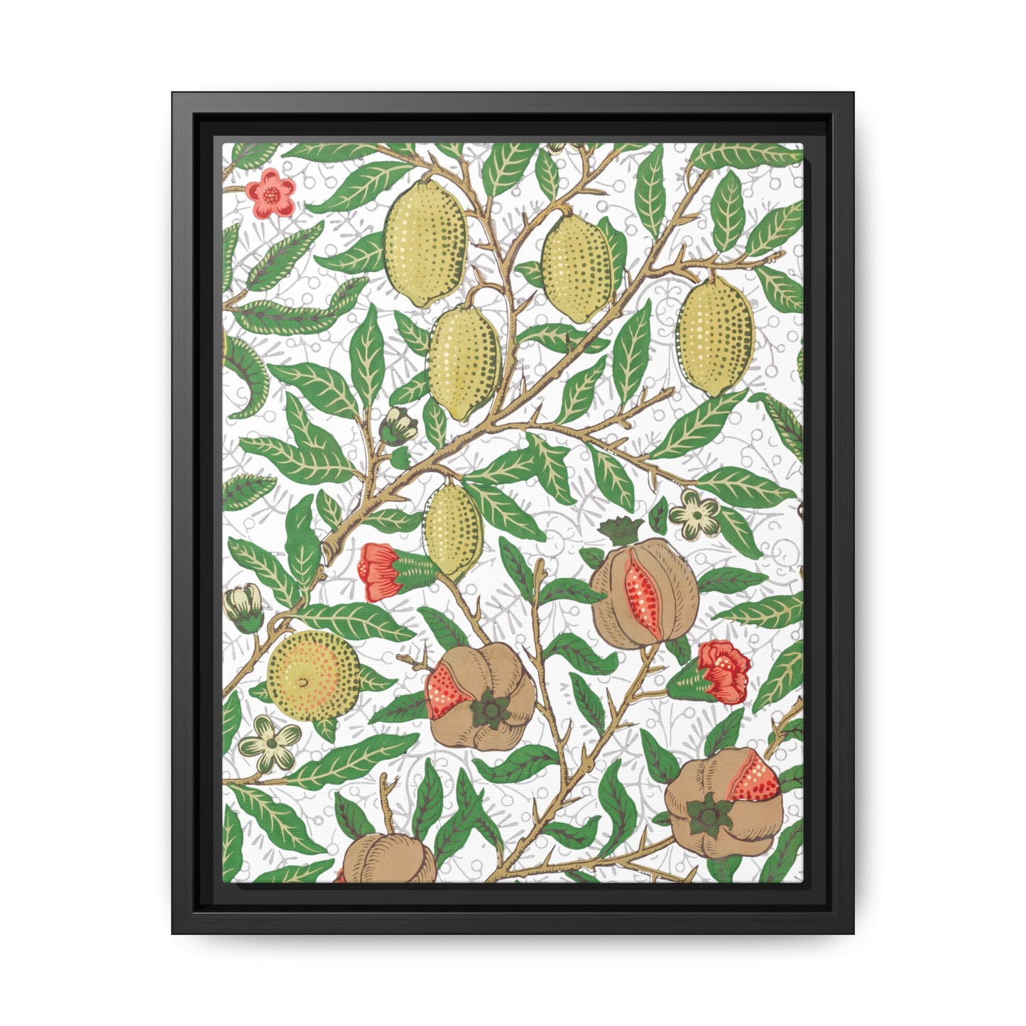 Lemon Verbena Framed Matte Canvas Art - Multiple Frame Colors & Size Options