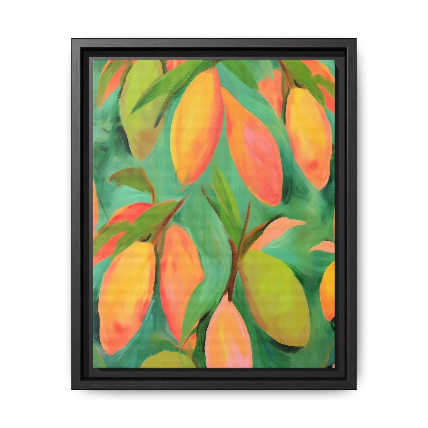Mangoes Framed Matte Canvas Art - Multiple Frame Color &  Size Options