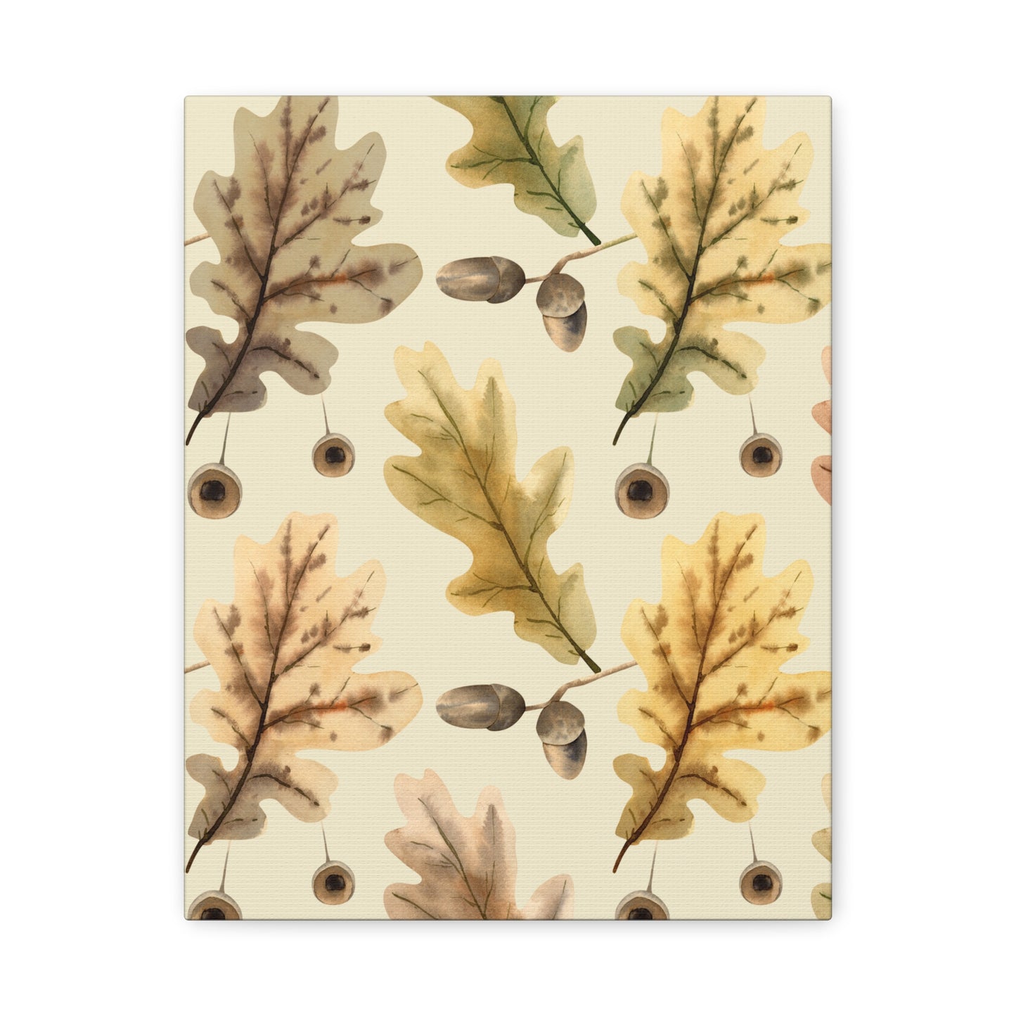 Oak Leaves Canvas Art Print - Multiple Sizing Options - Autumn Leaf Canvas Wall Art, Thanksgiving / Fall Wall Decor, Nature-Inspired Home Decor, Gift for Nature Lovers