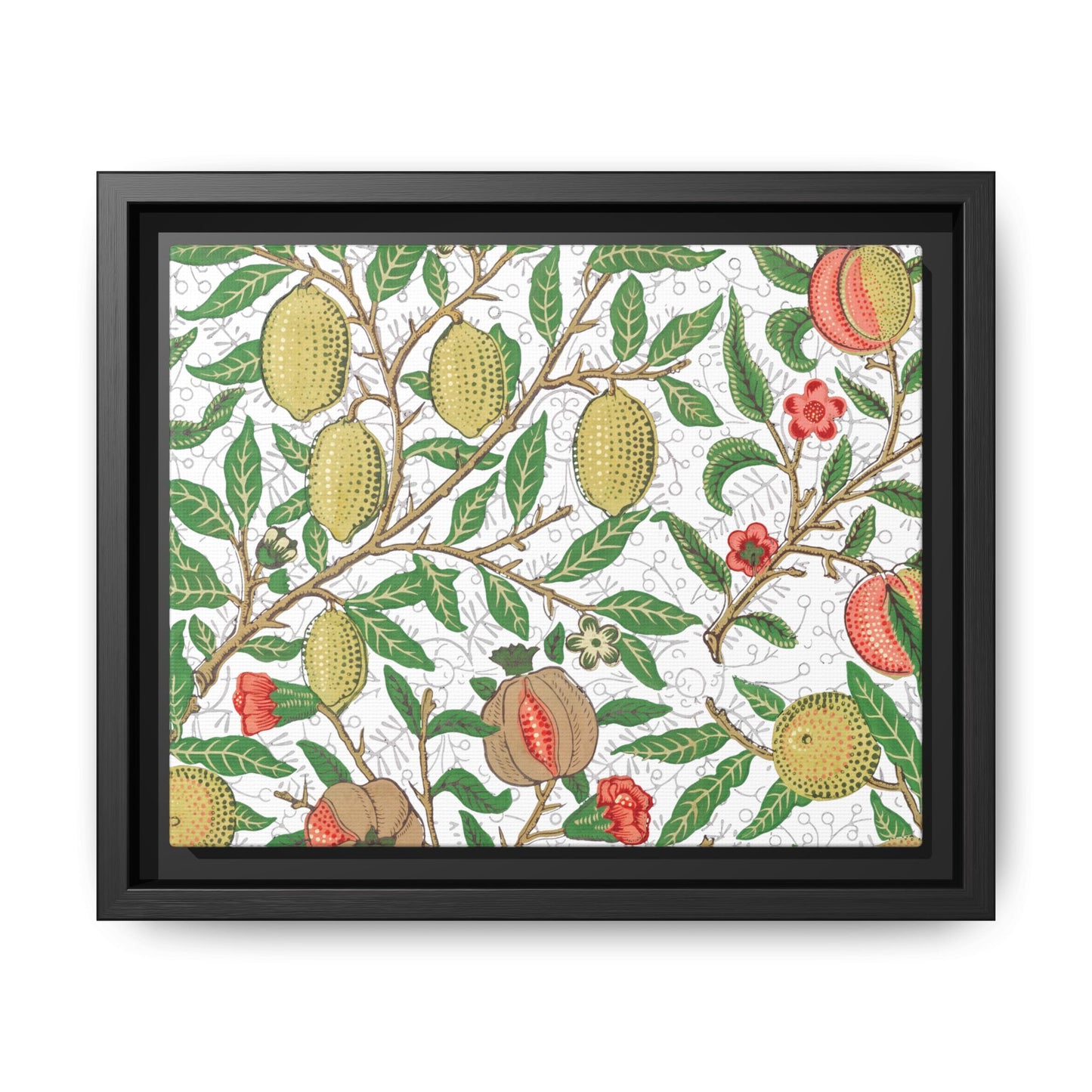 Lemon Verbena Framed Matte Canvas Art - Multiple Frame Colors & Size Options