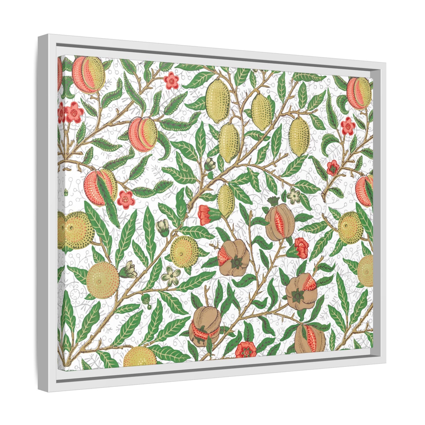 Lemon Verbena Framed Matte Canvas Art - Multiple Frame Colors & Size Options